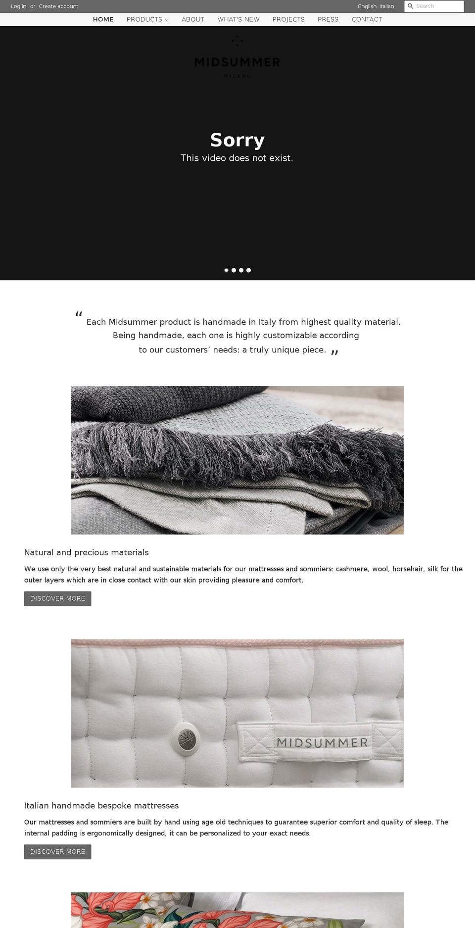 midsummermilano.com — Shopify storefront screenshot