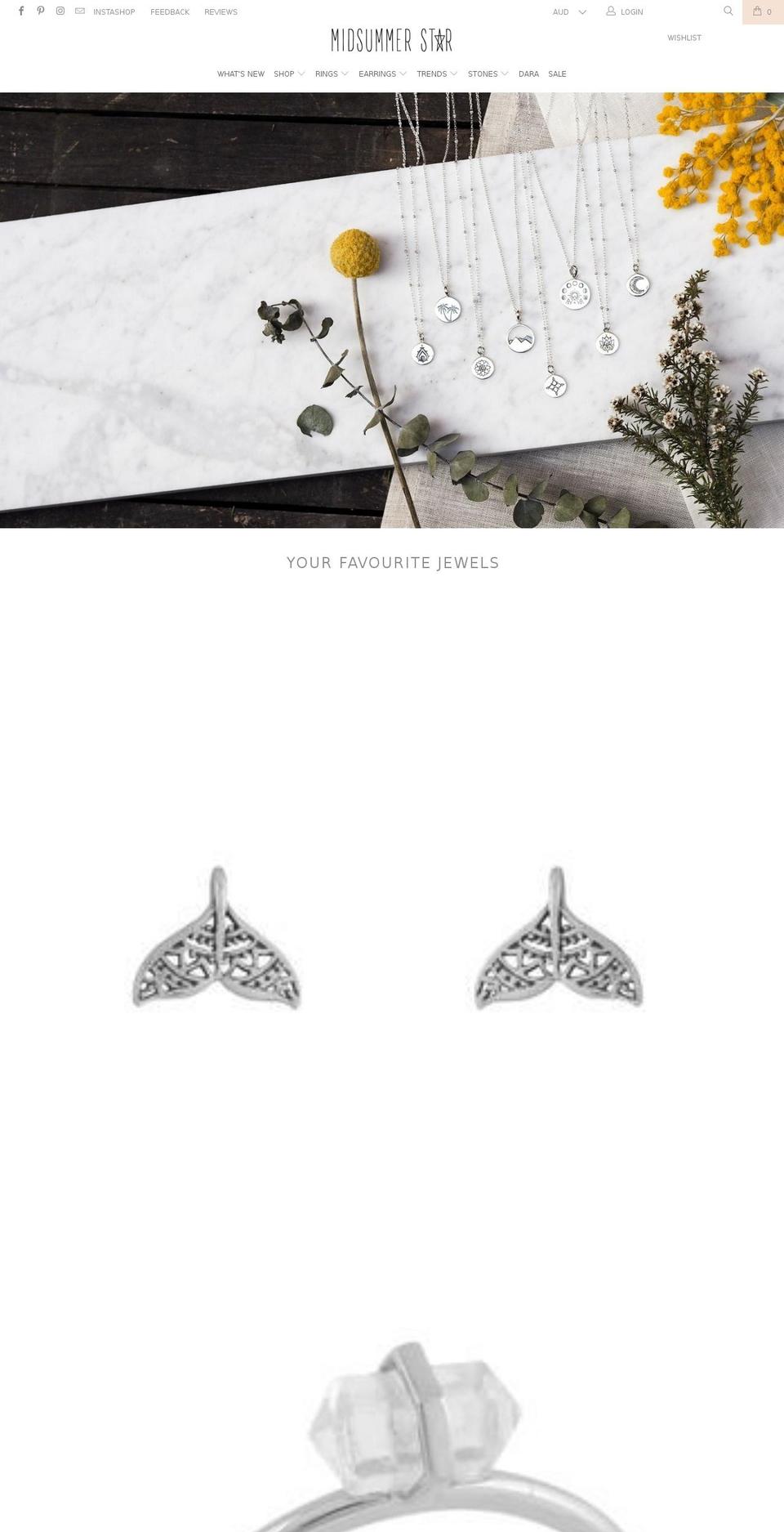 midsummerstar.com.au shopify website screenshot