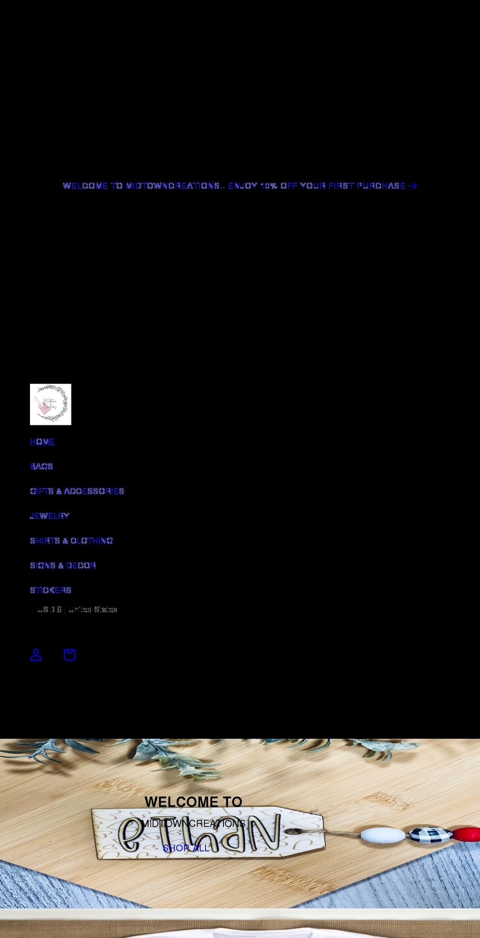 midtowncreations.com shopify website screenshot