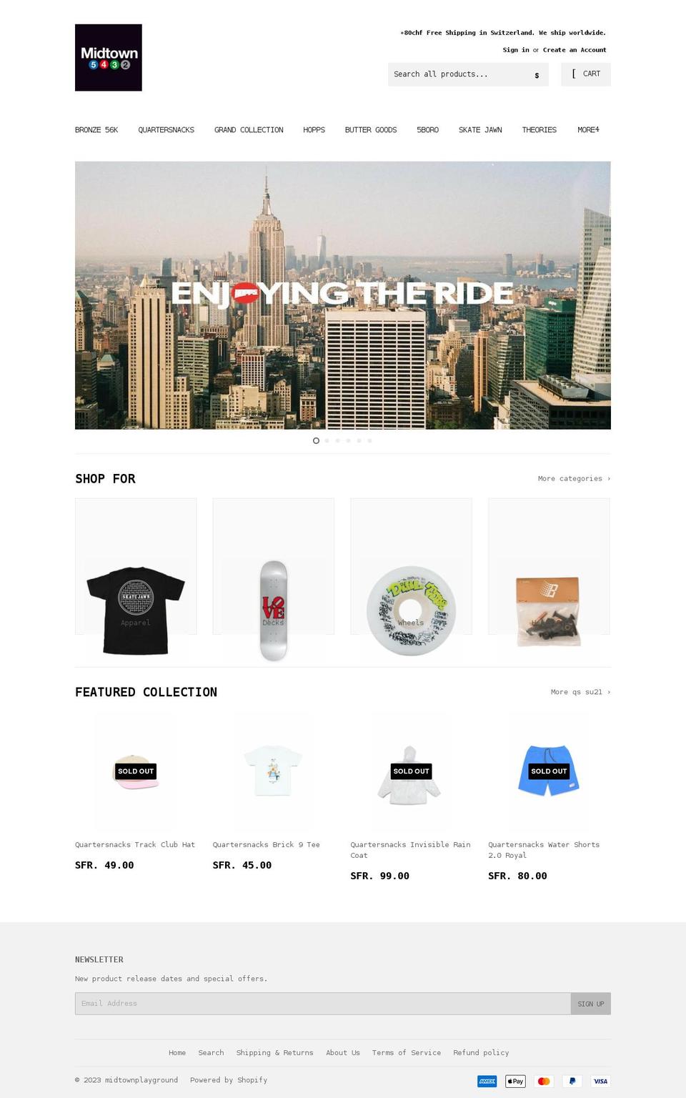 midtownplayground.com shopify website screenshot