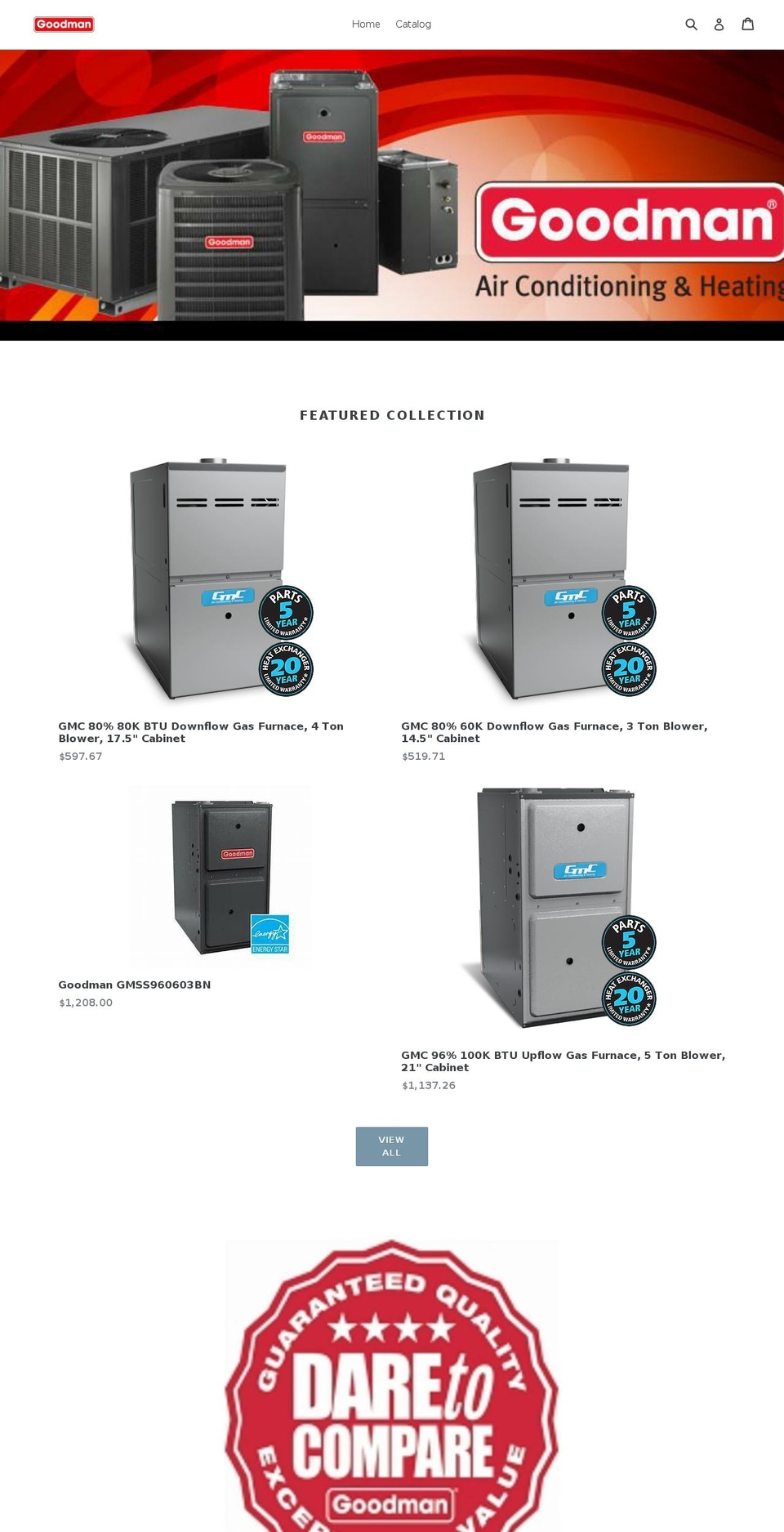 midwestairandelectrical.net shopify website screenshot