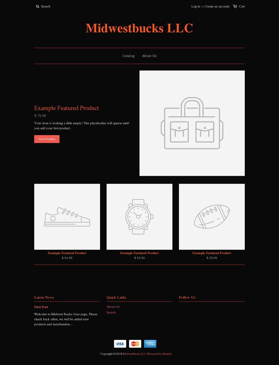 midwestbucksgear.com — Shopify storefront screenshot