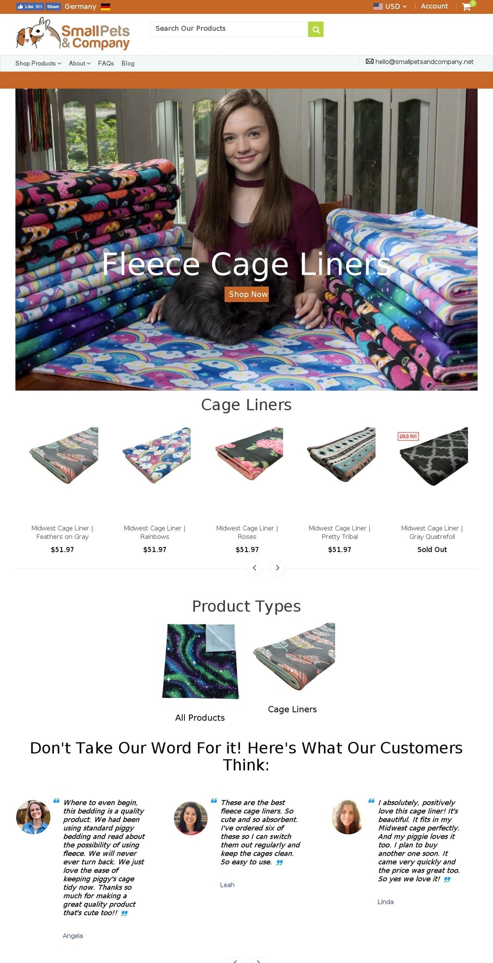 midwestcageliners.com — Shopify storefront screenshot