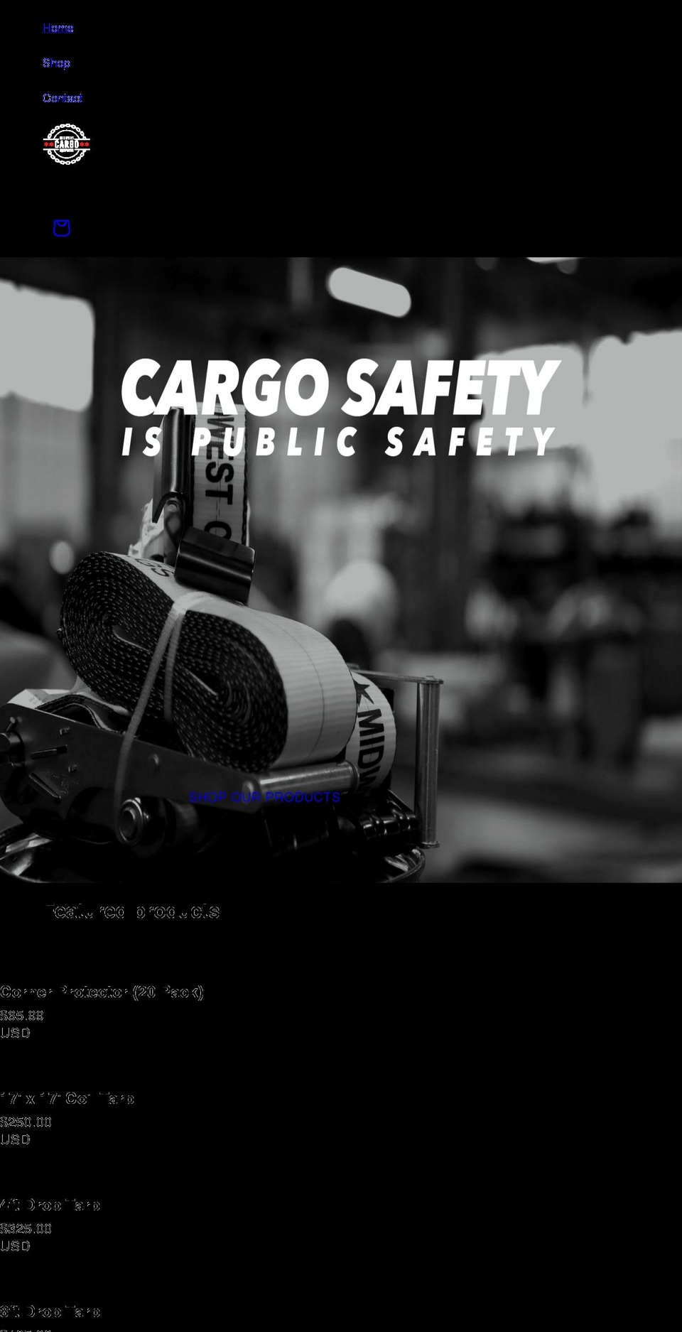 midwestcargoequipment.com shopify website screenshot