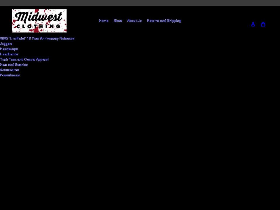 midwestclothingllc.com shopify website screenshot