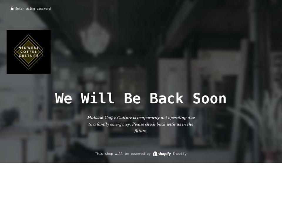 midwestcoffeeculture.com shopify website screenshot