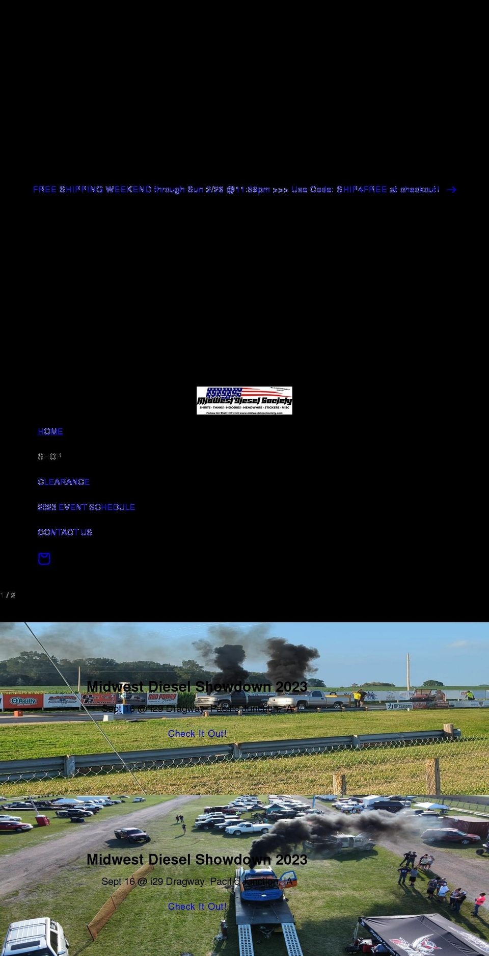 midwestdieselsociety.com shopify website screenshot