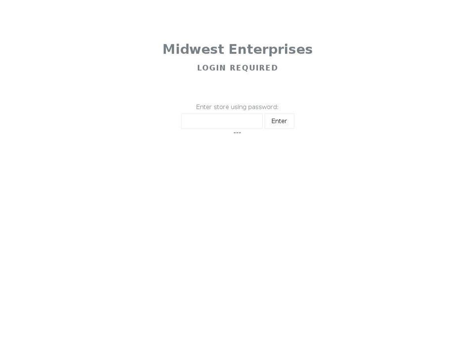 midwestenterprises.net shopify website screenshot