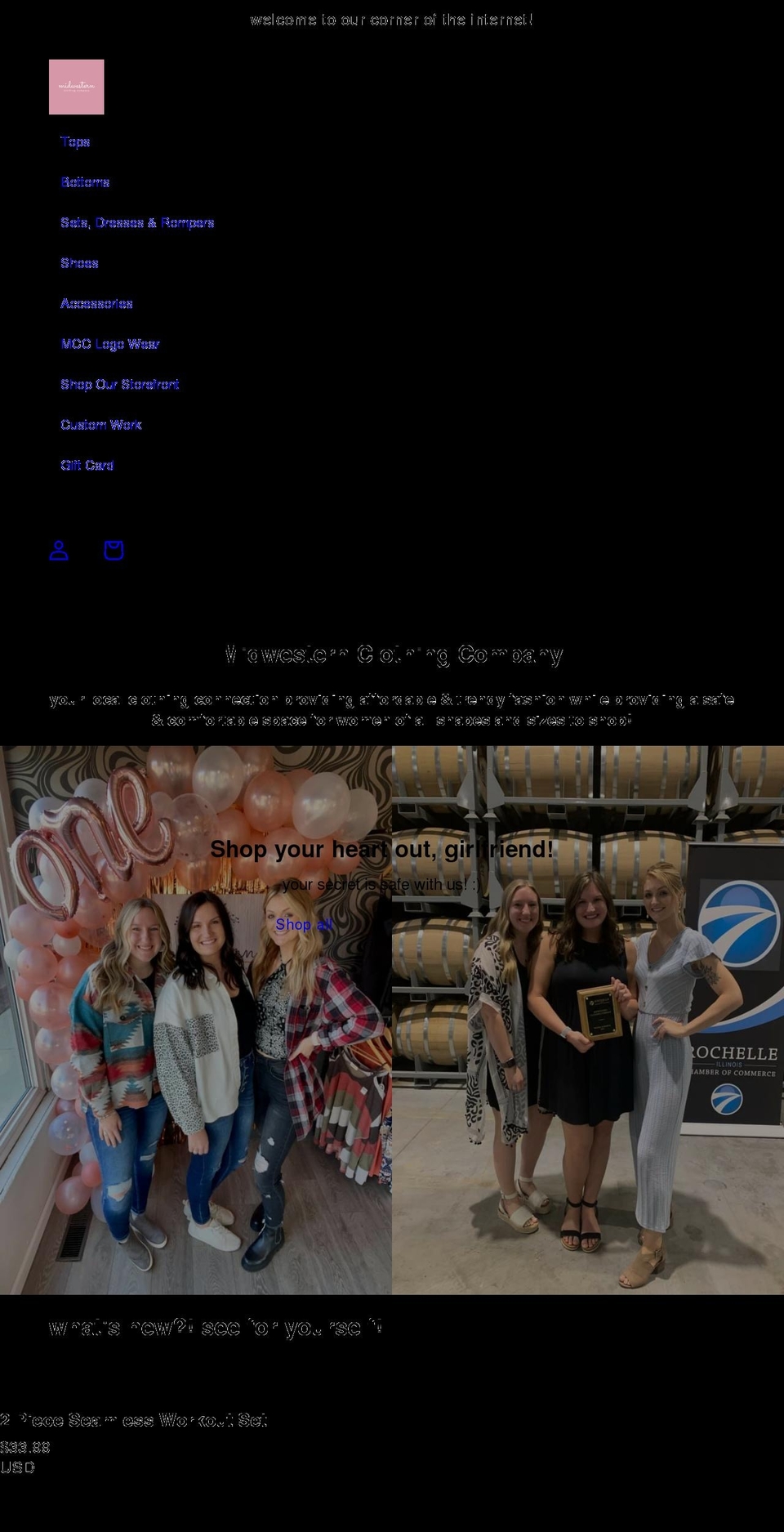 midwesternclothingcompany.com shopify website screenshot