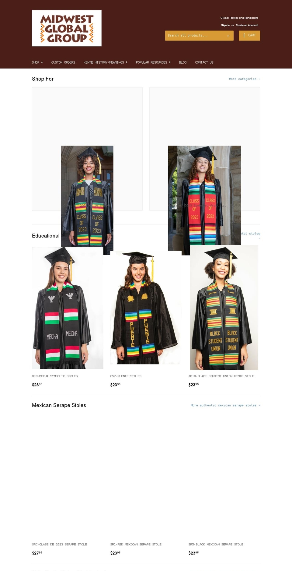 midwestglobalgroup.com shopify website screenshot