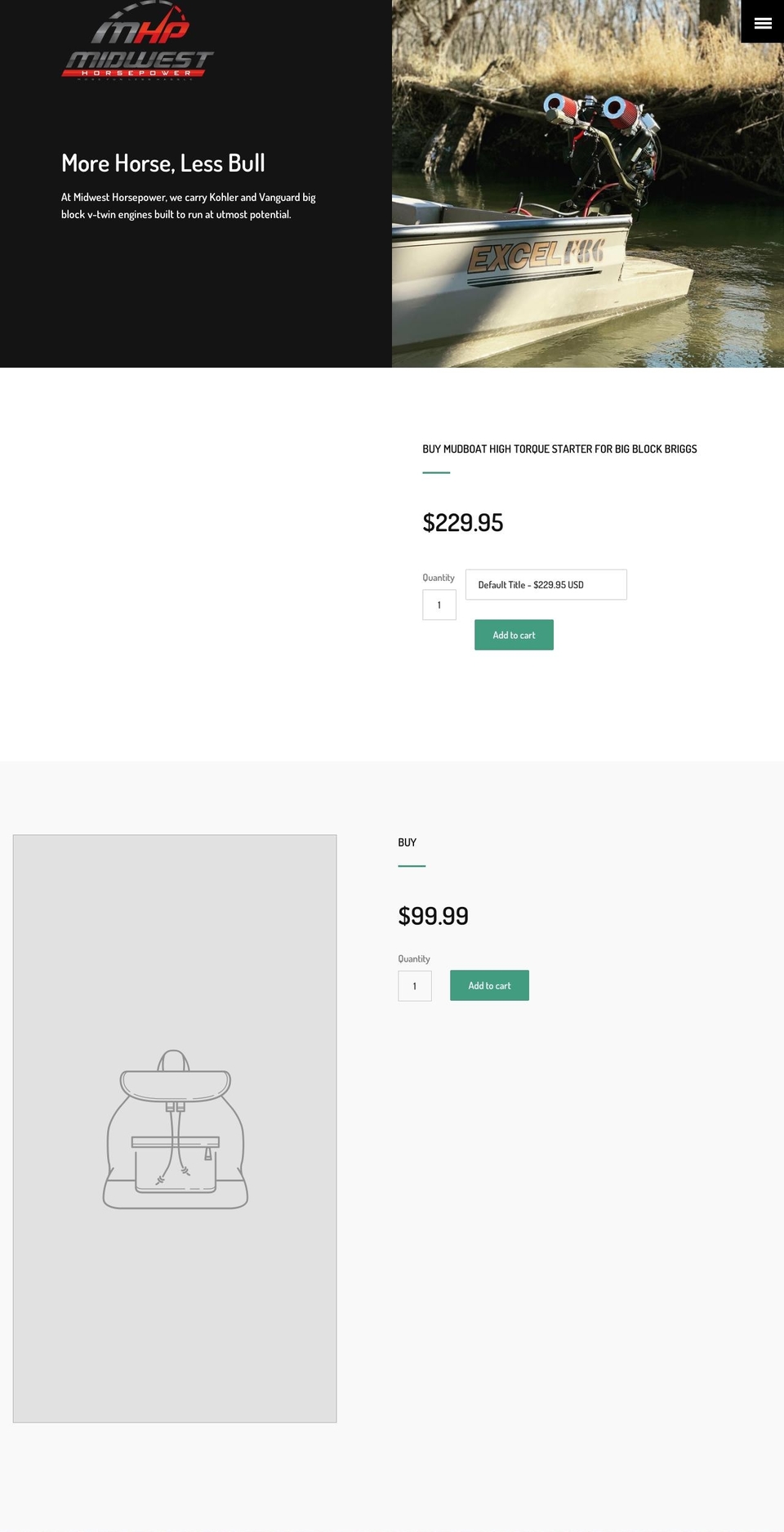 midwesthorsepower.com shopify website screenshot