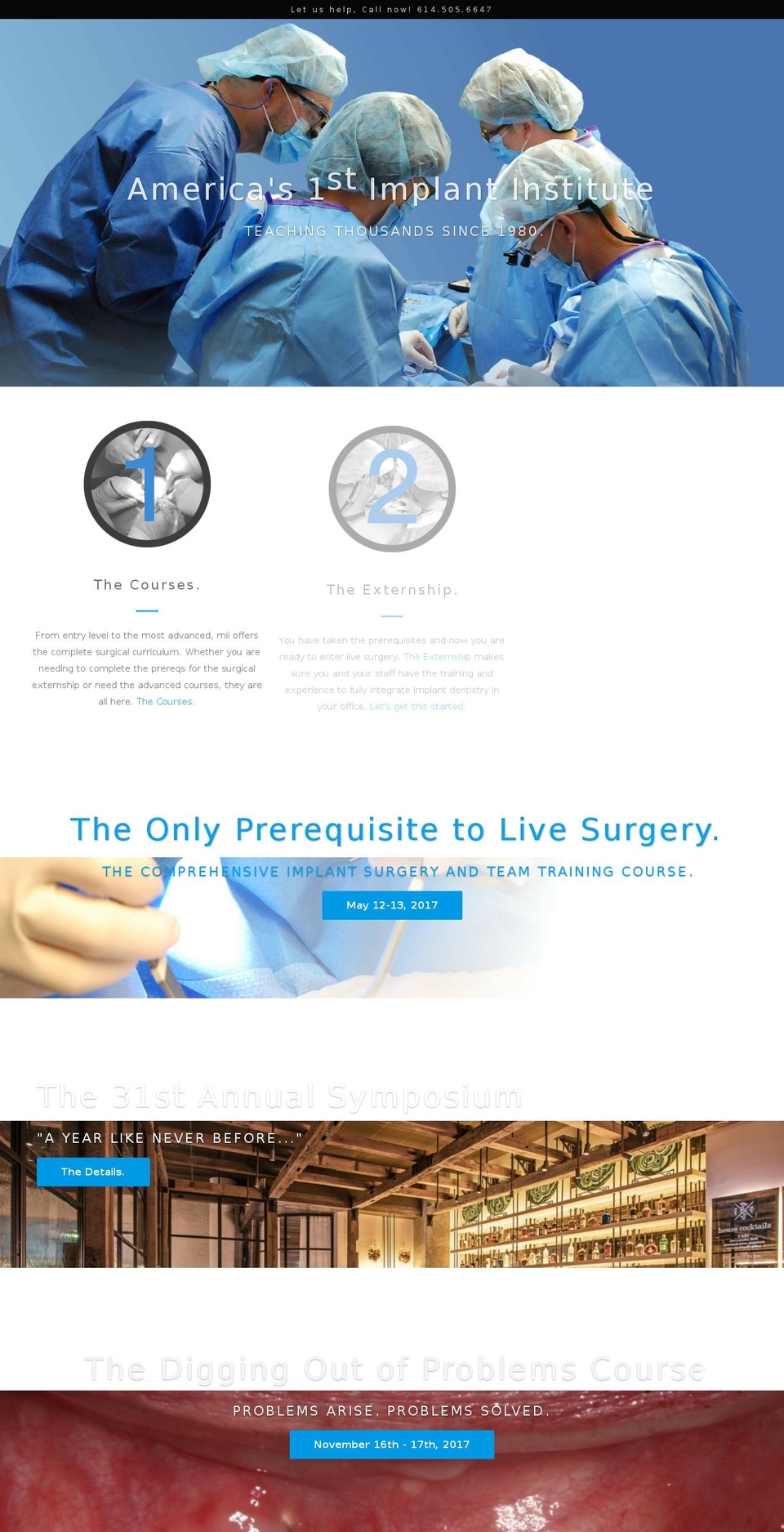 midwestimplantinstitute.org shopify website screenshot