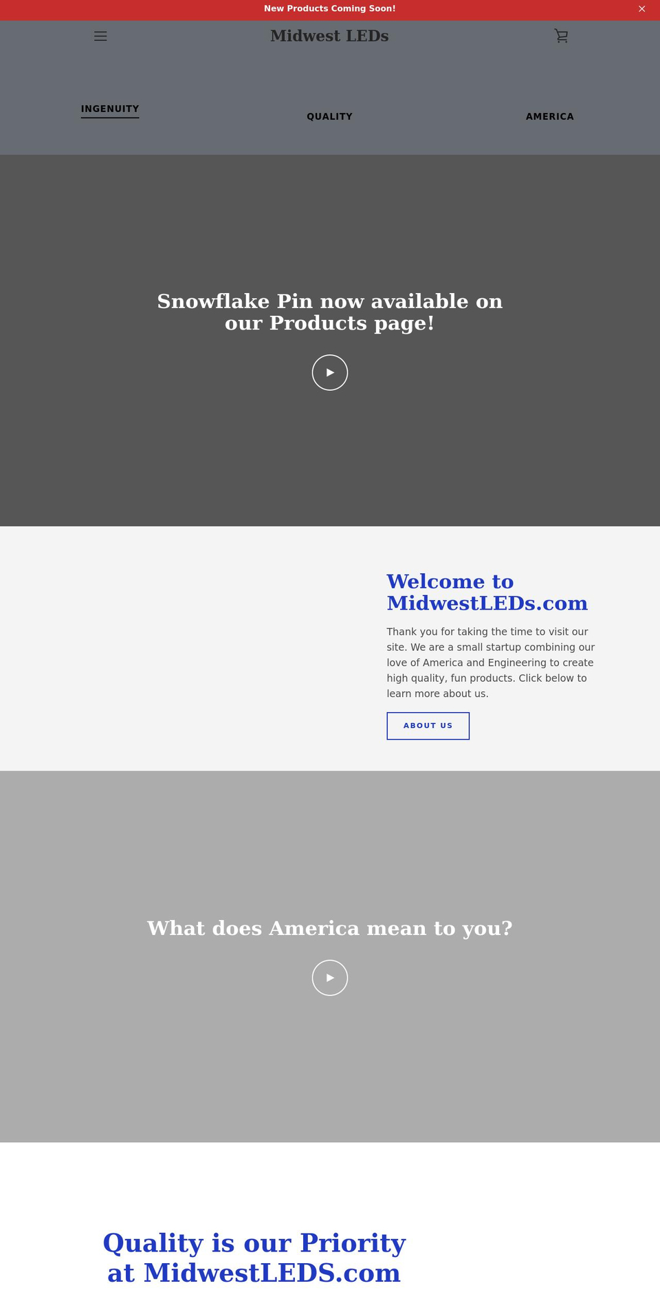 midwestleds.com shopify website screenshot