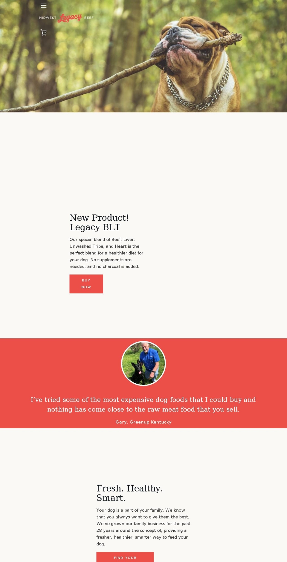 midwestlegacybeef.com — Shopify storefront screenshot