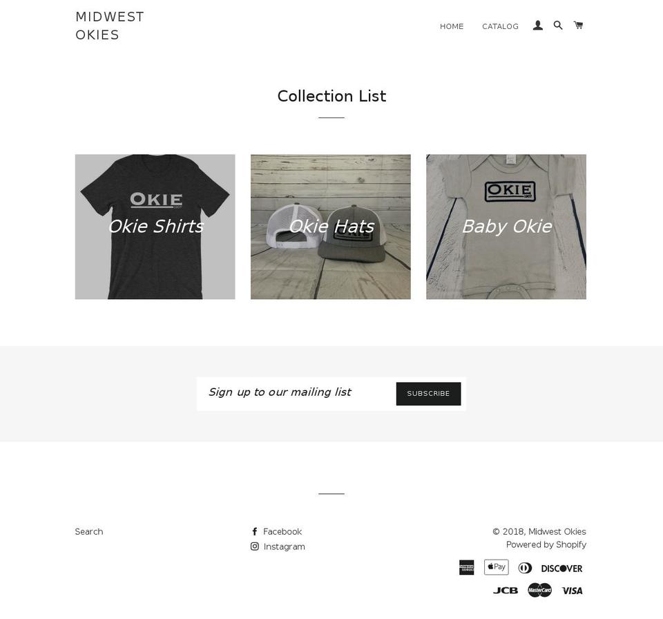 midwestokies.com — Shopify storefront screenshot