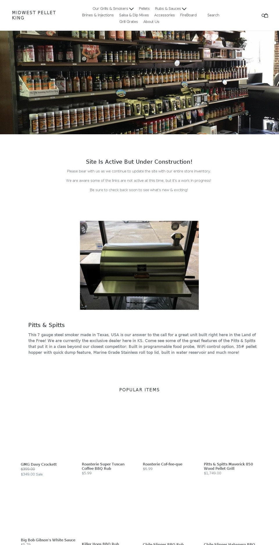 midwestpelletking.com — Shopify storefront screenshot