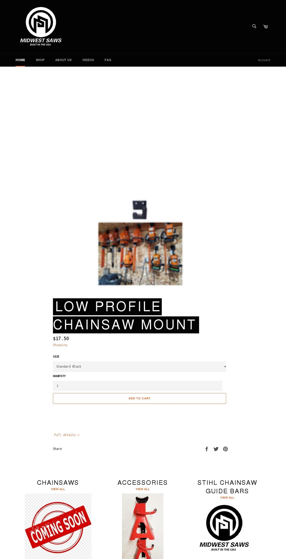 midwestsaws.com shopify website screenshot