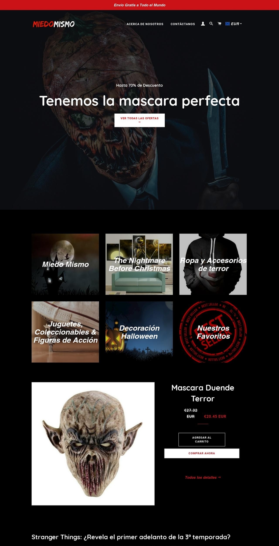 miedomismo.com shopify website screenshot