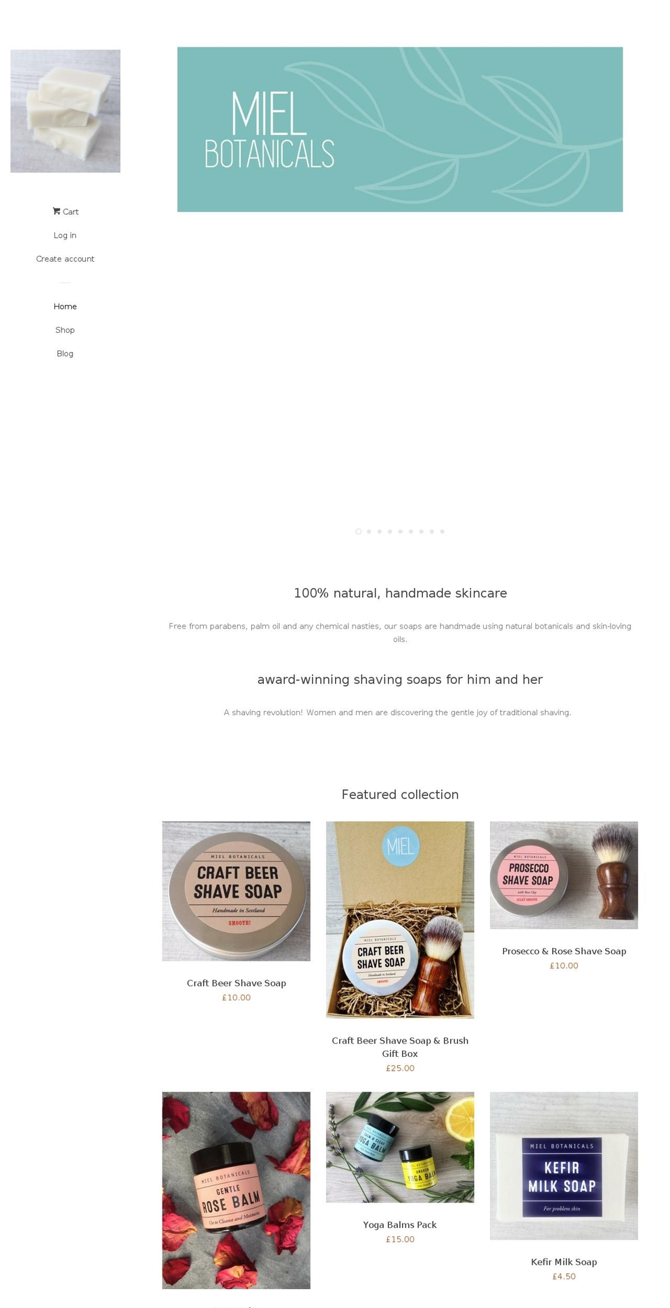 mielbotanicals.com — Shopify storefront screenshot