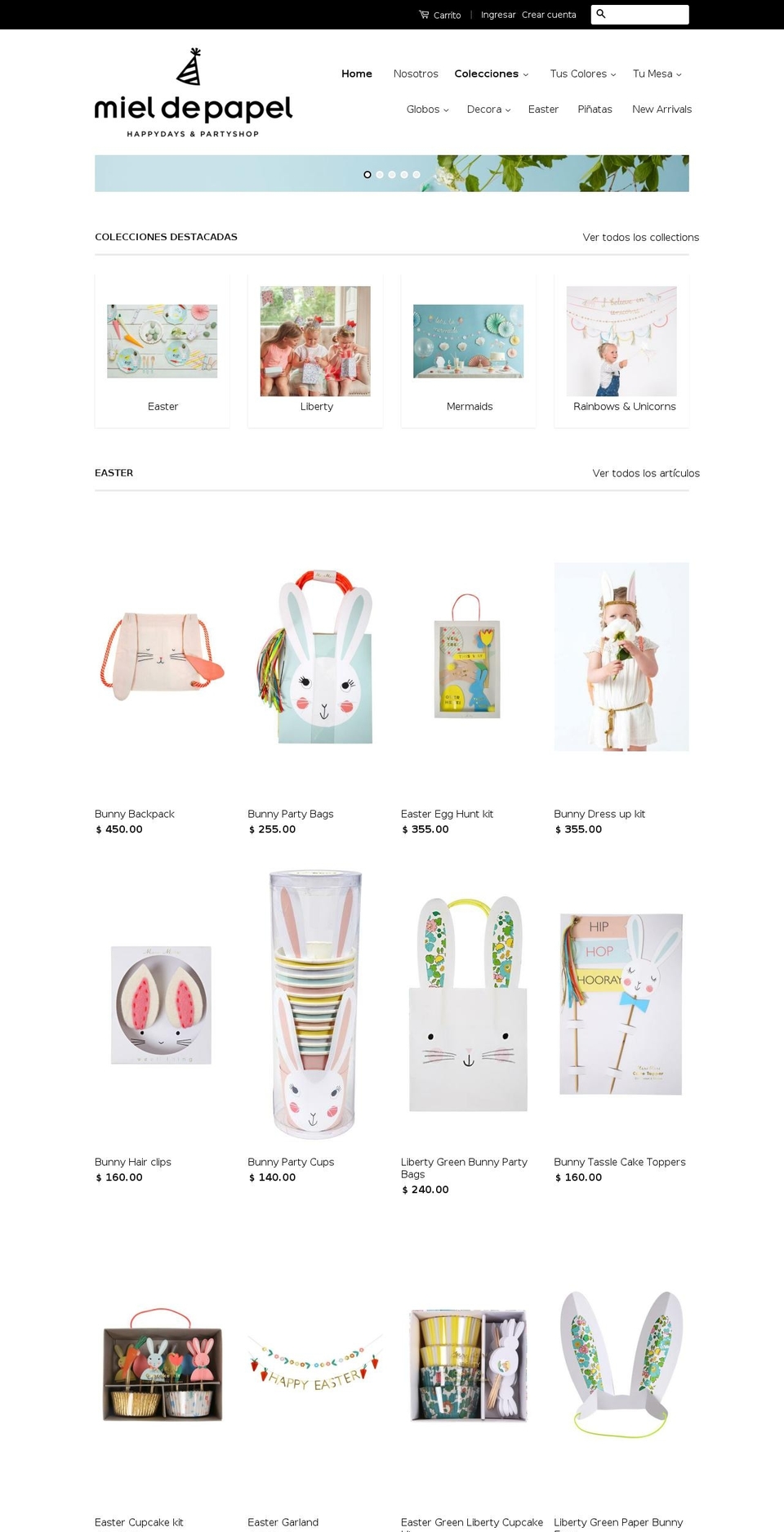 mieldepapel.com shopify website screenshot