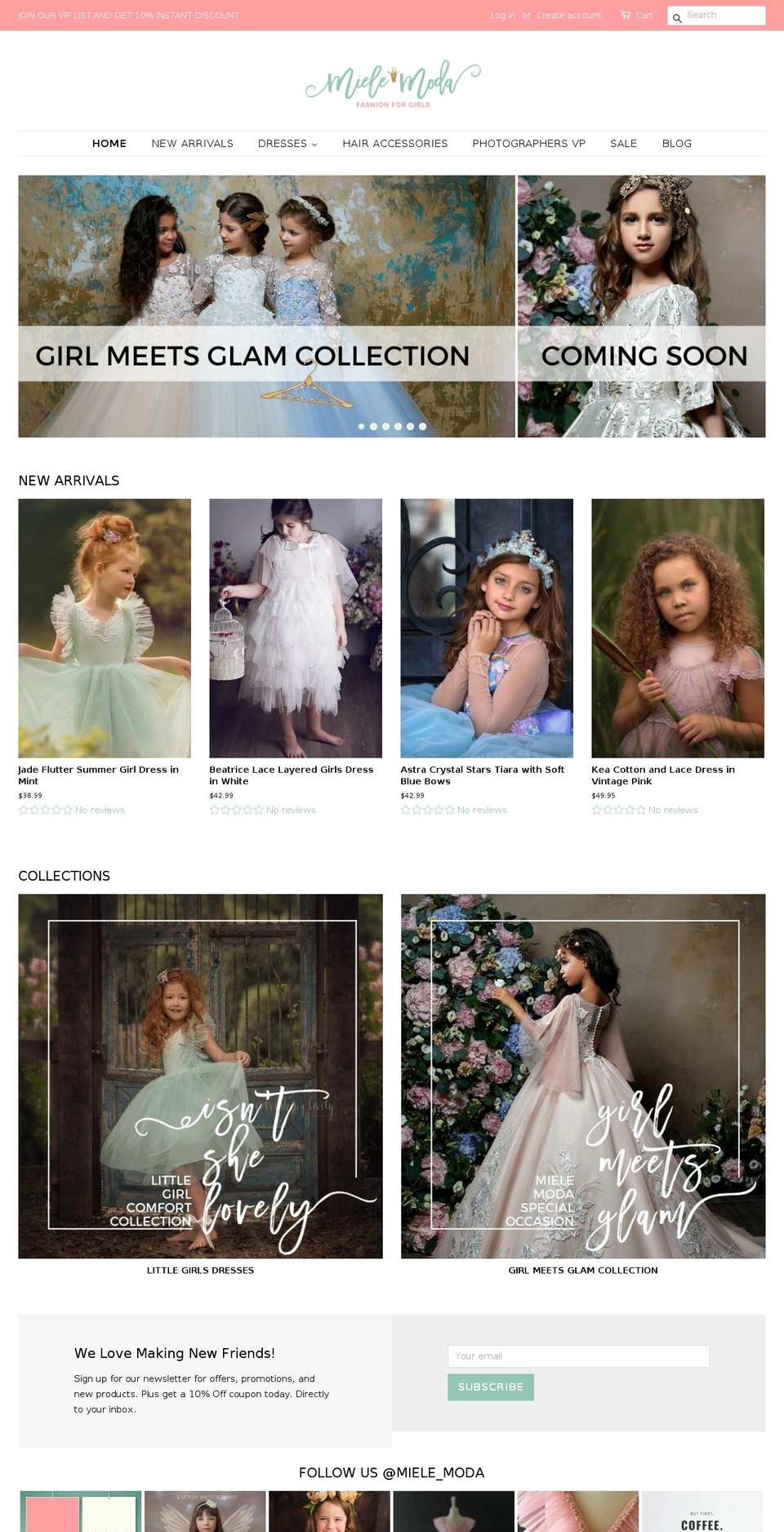 mielemoda.com — Shopify storefront screenshot