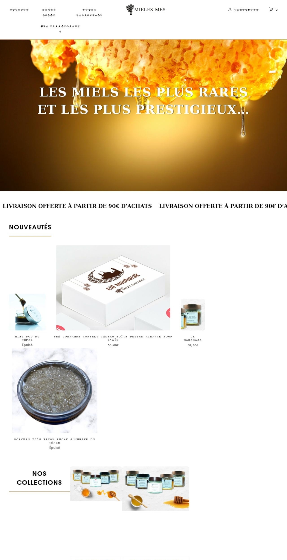 mielesimes.com shopify website screenshot
