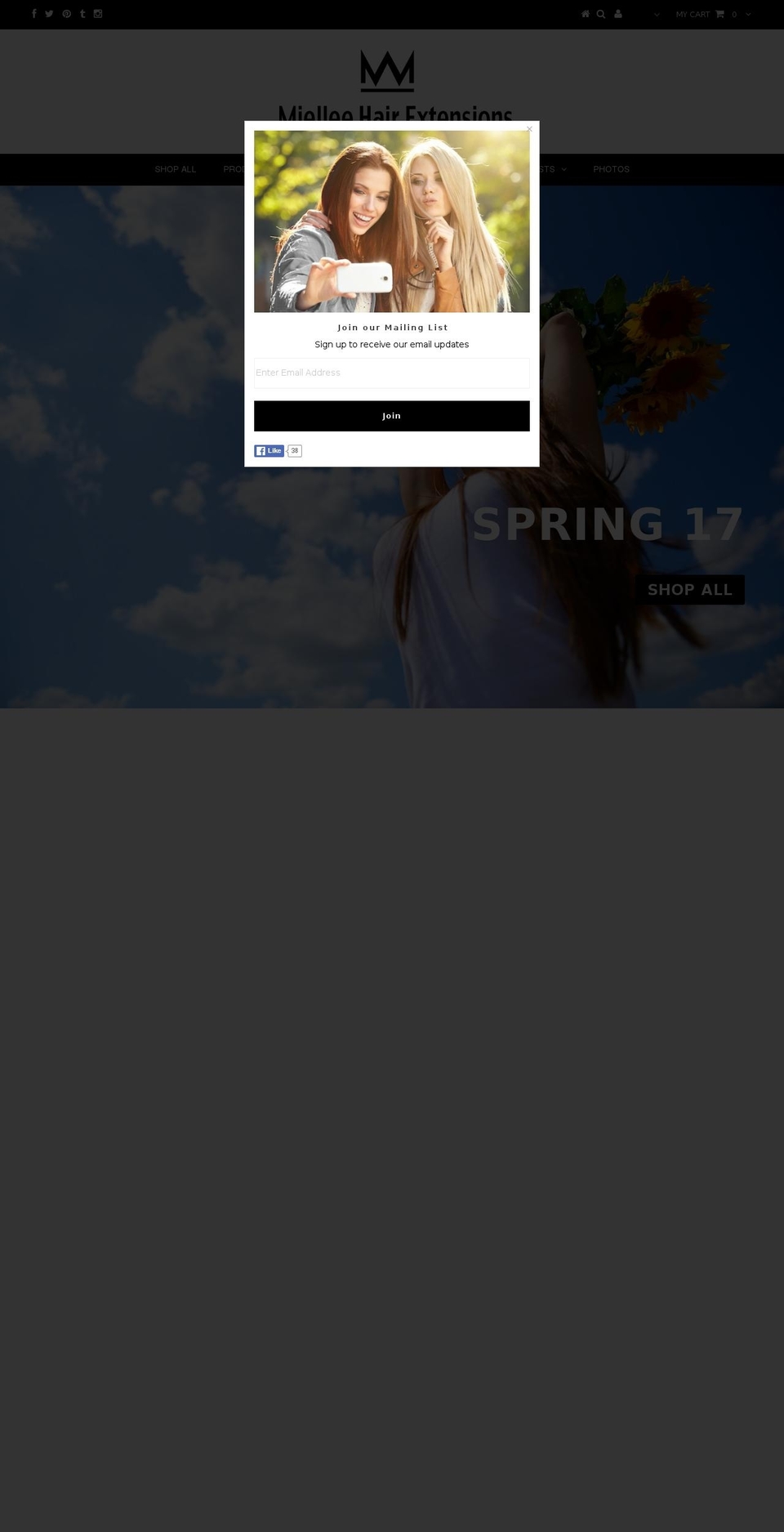 miellee.com shopify website screenshot