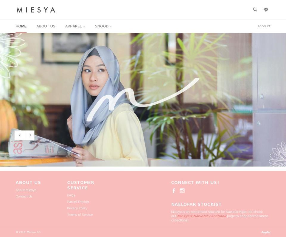 miesya.com — Shopify storefront screenshot
