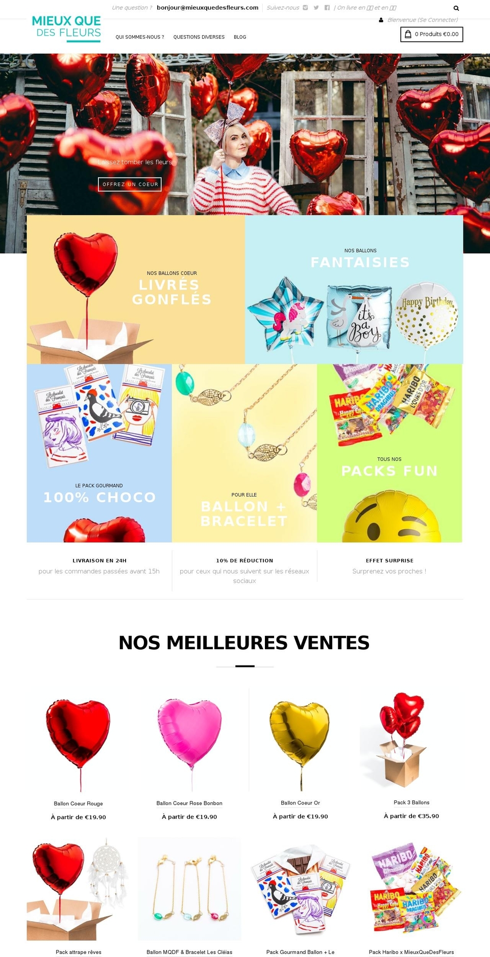 mieuxquedesfleurs.com shopify website screenshot