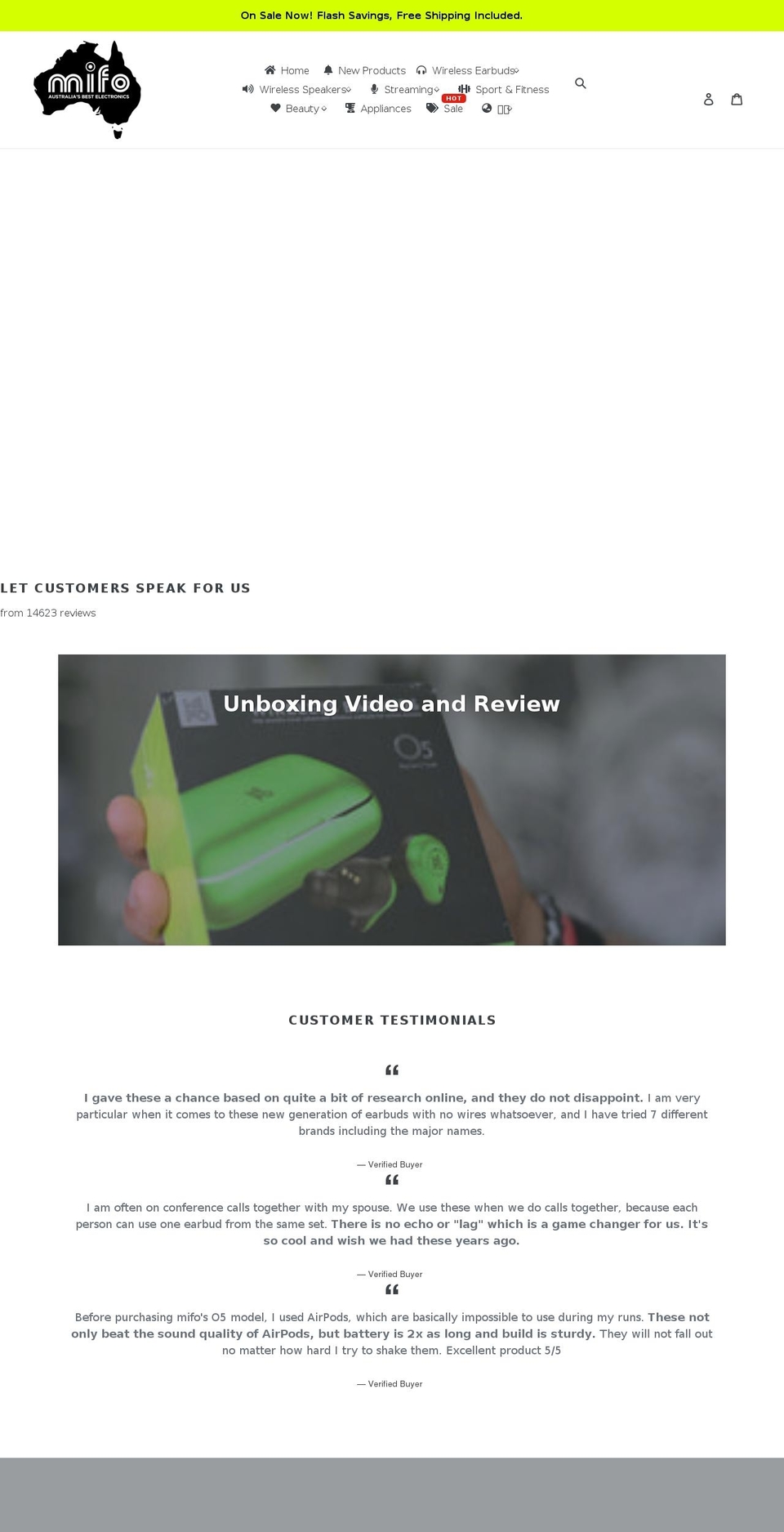 mifo.com.au shopify website screenshot