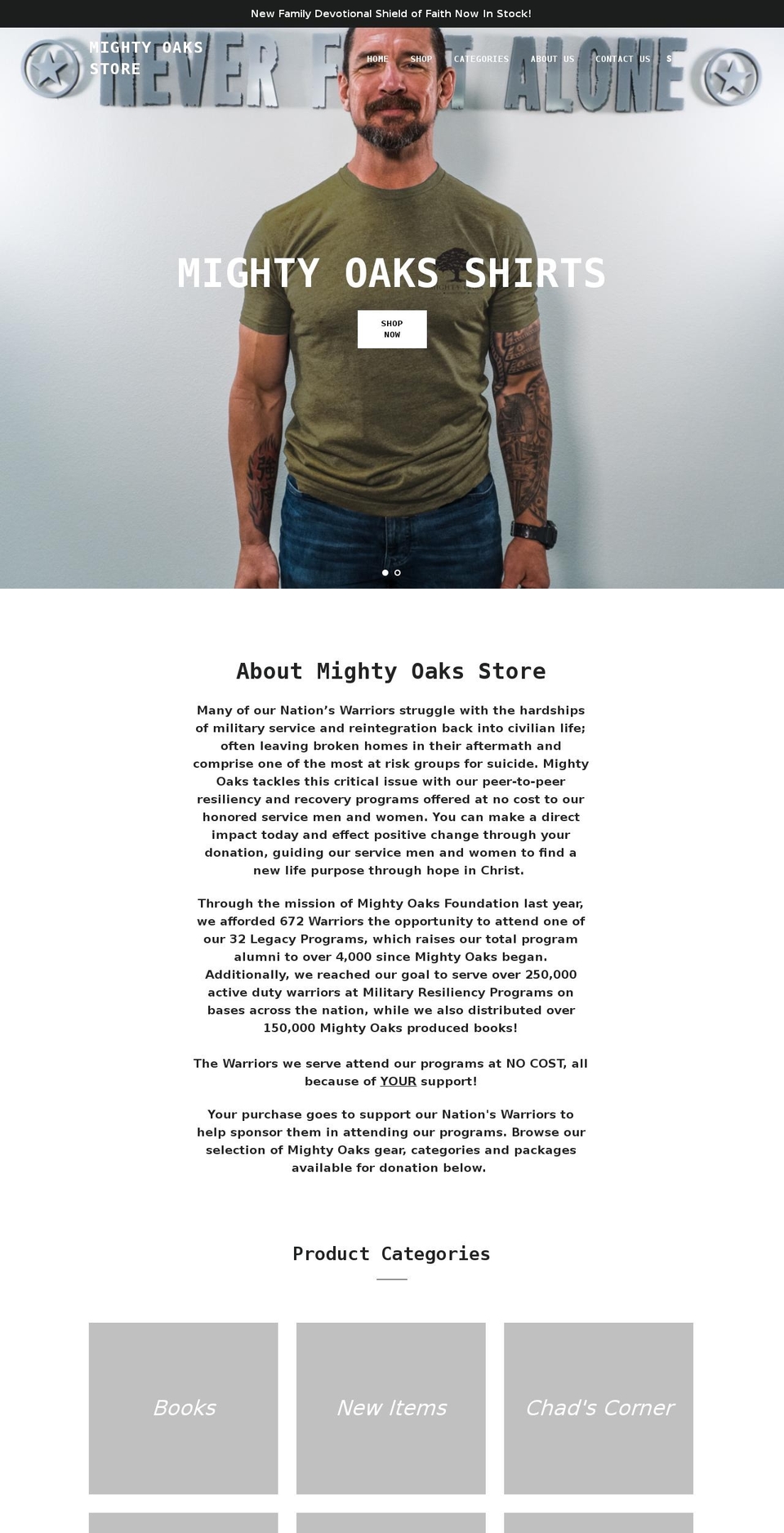 mighty-oaks-store.myshopify.com shopify website screenshot