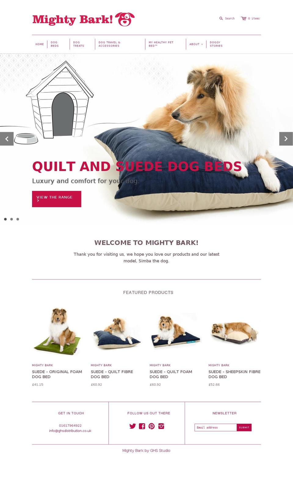 New Mighty Bark Shopify theme site example mightybark.co.uk