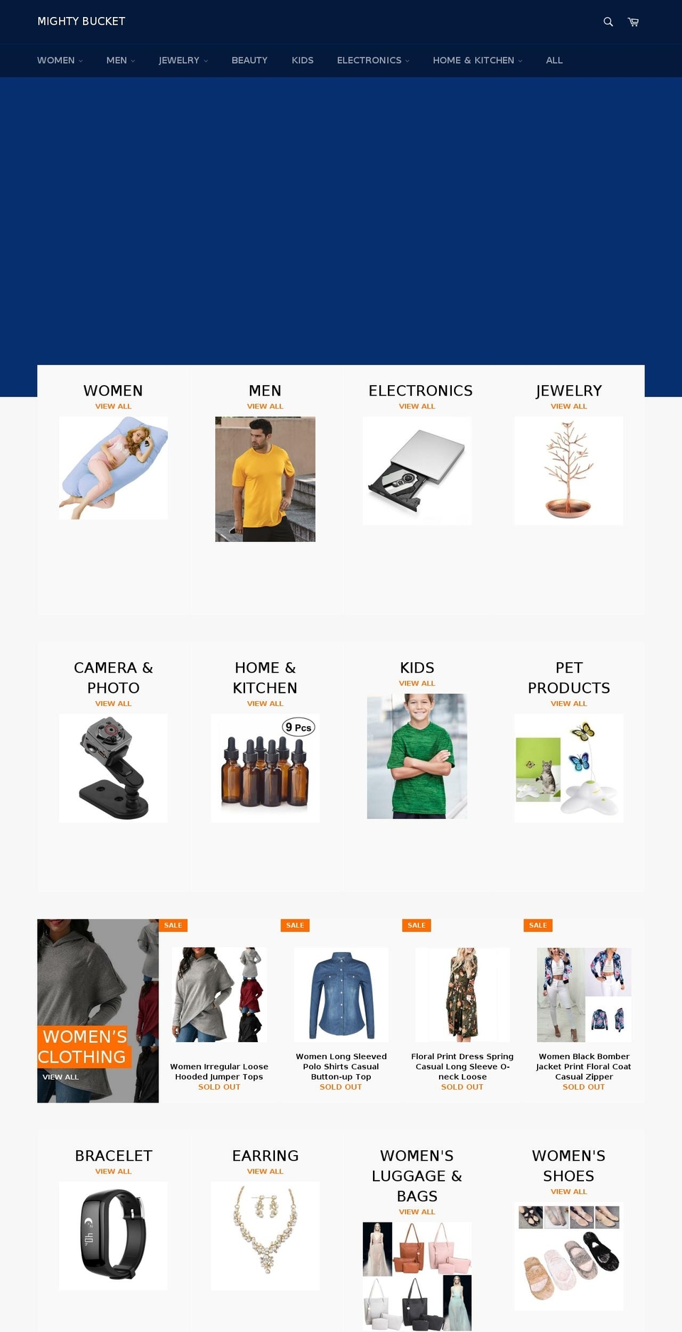 mightybucket.com — Shopify storefront screenshot