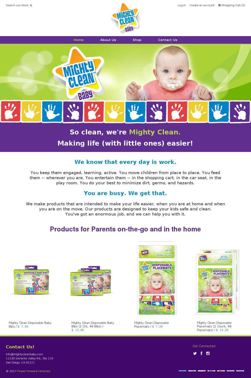 mightycleancompany.com shopify website screenshot