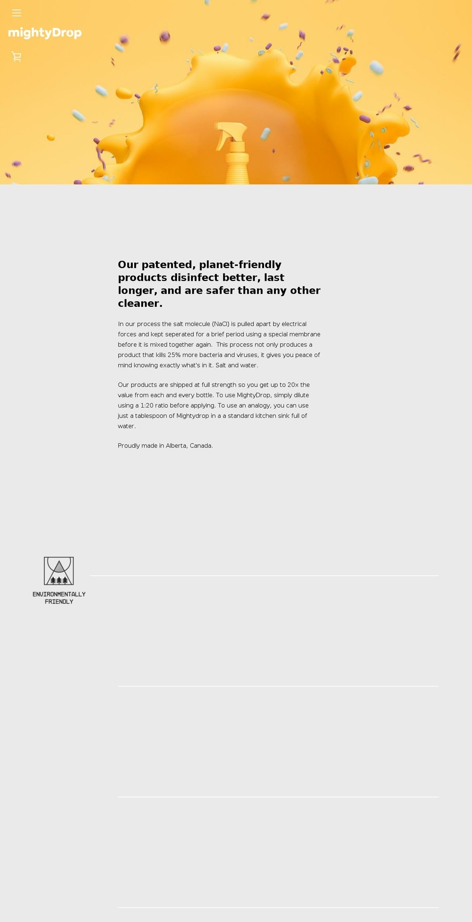 mightydrop.com — Shopify storefront screenshot