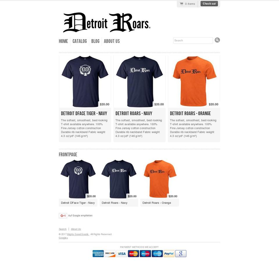 mightygoodgoods.com shopify website screenshot