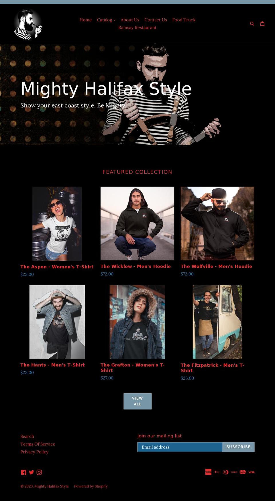 mightyhalifax.com shopify website screenshot