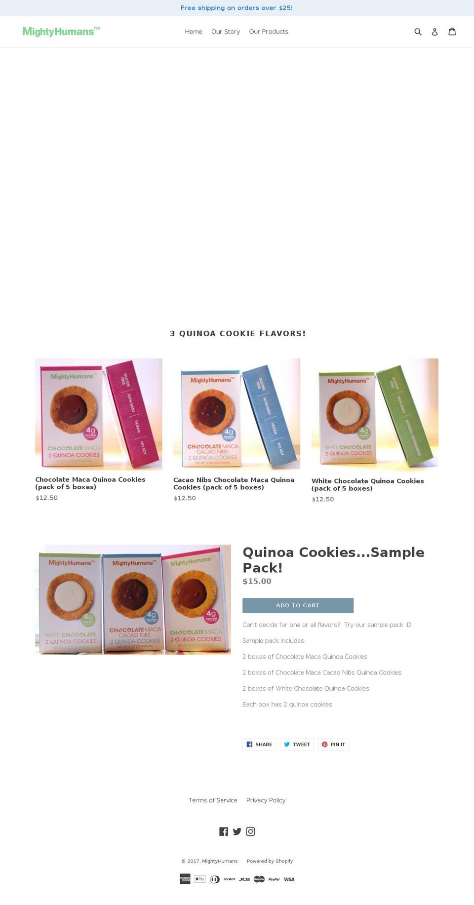 mightyhumans.com shopify website screenshot