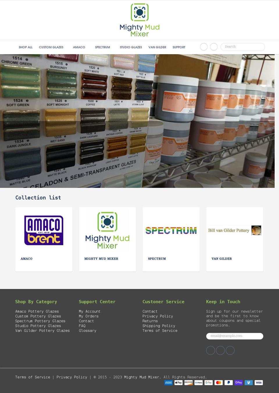 mightymudmixer.com shopify website screenshot