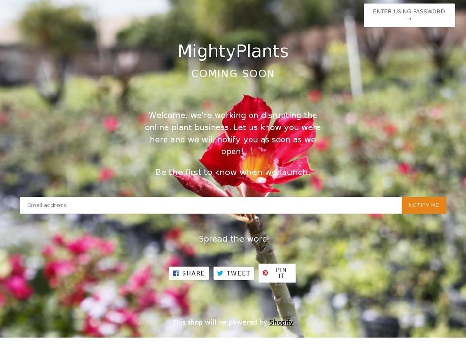 mightyplants.com shopify website screenshot