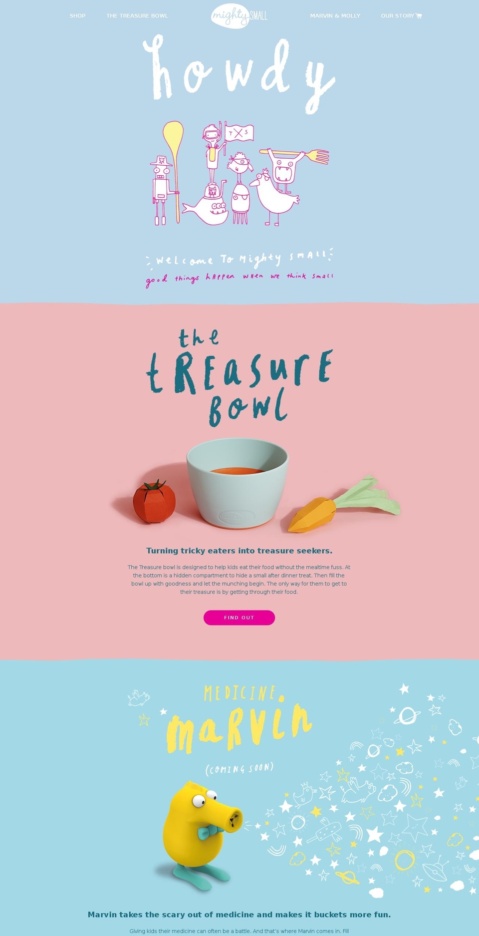 mightysmall.com.au shopify website screenshot