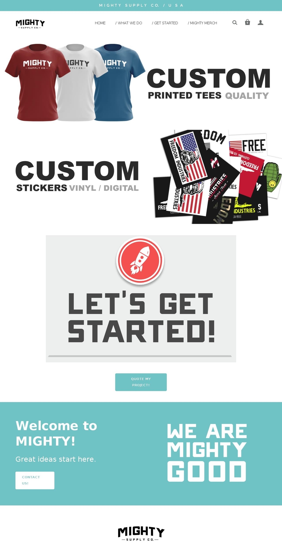 mightysupplyco.com — Shopify storefront screenshot