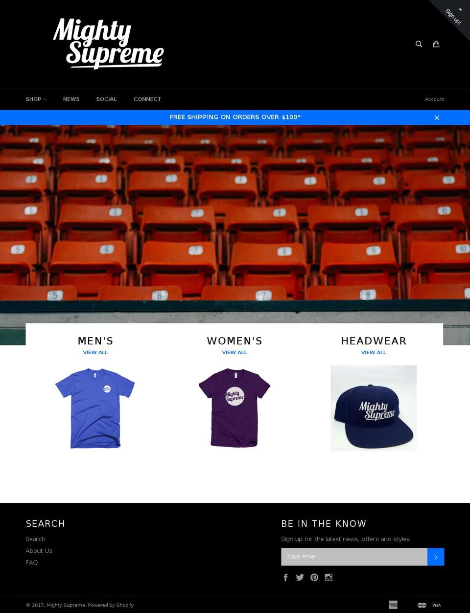 mightysupreme.com shopify website screenshot