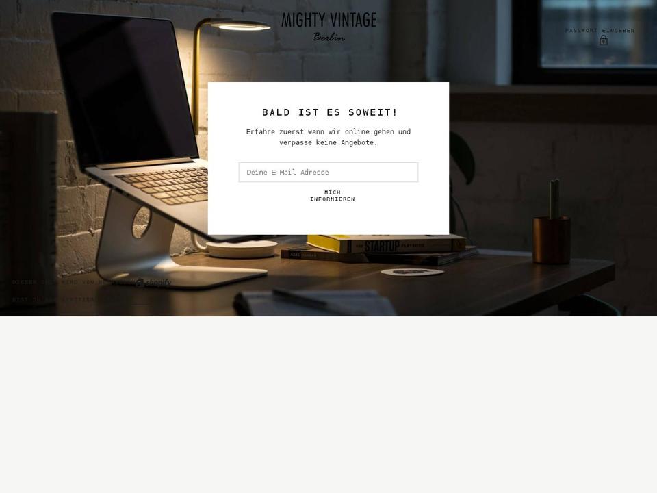 mightyvintage.de shopify website screenshot