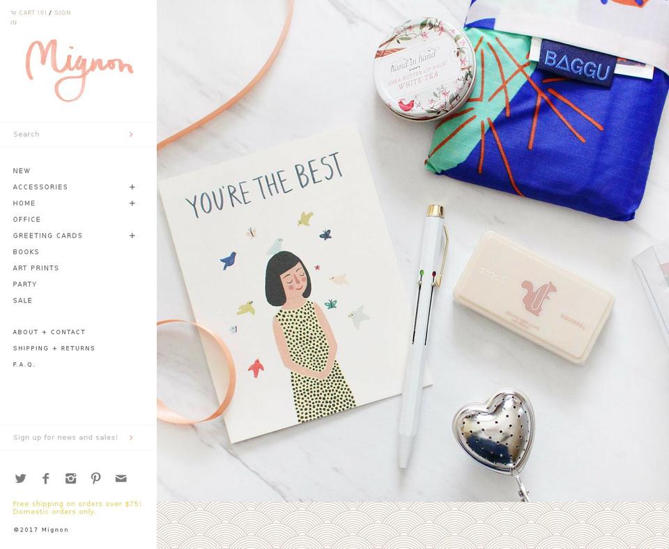mignon-shop.com shopify website screenshot