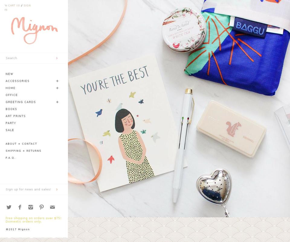 mignonshop.com shopify website screenshot