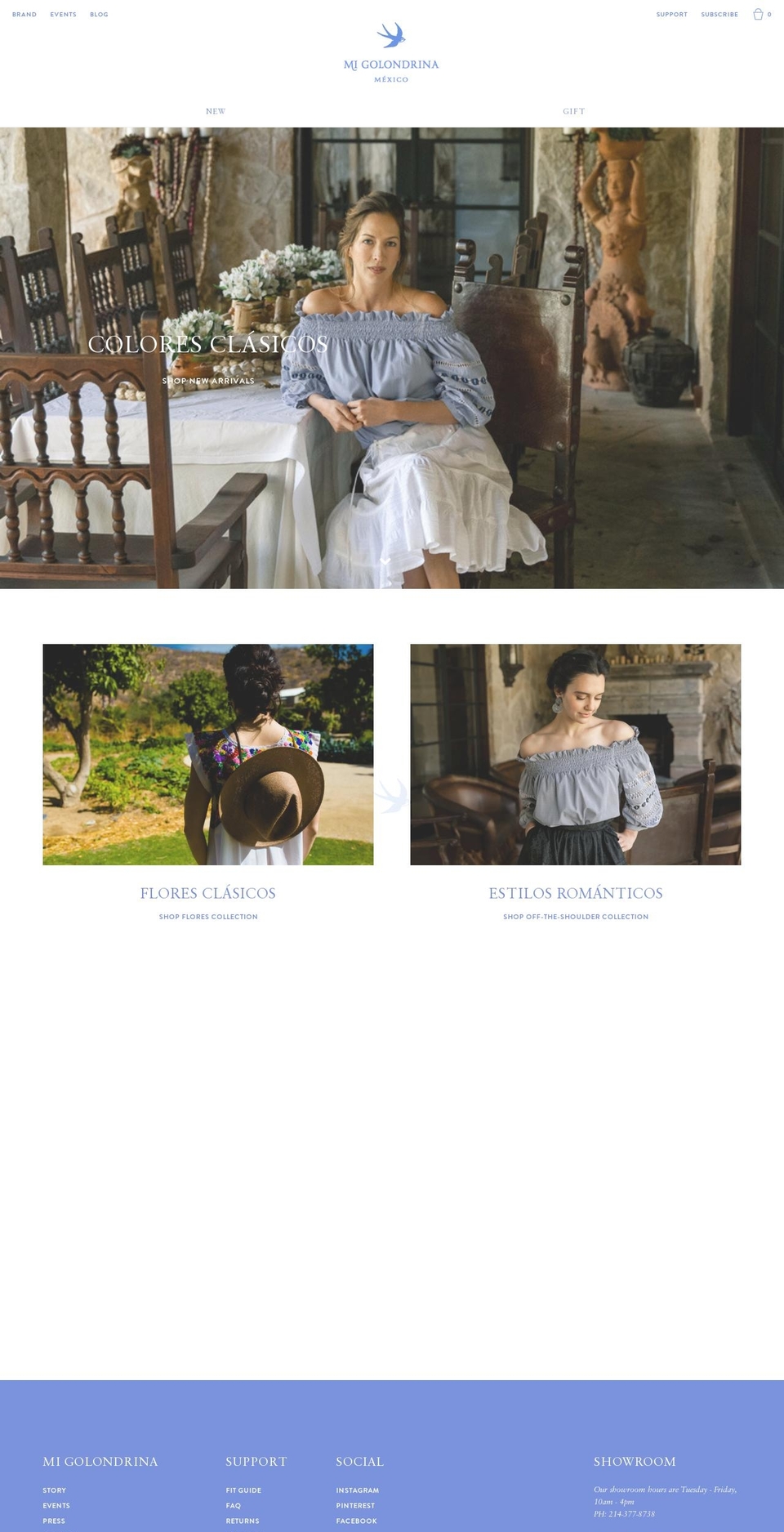 migolondrina.com shopify website screenshot