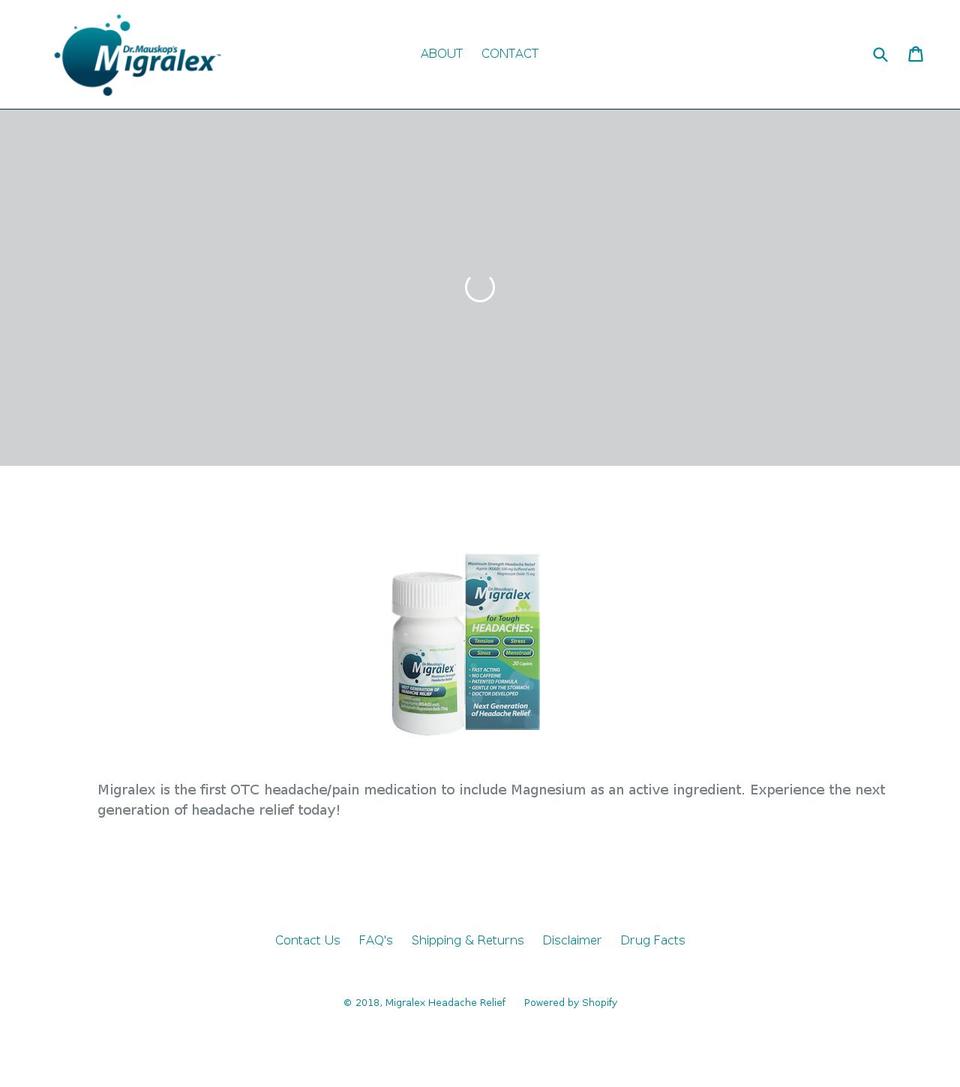 migralexbrands.com — Shopify storefront screenshot