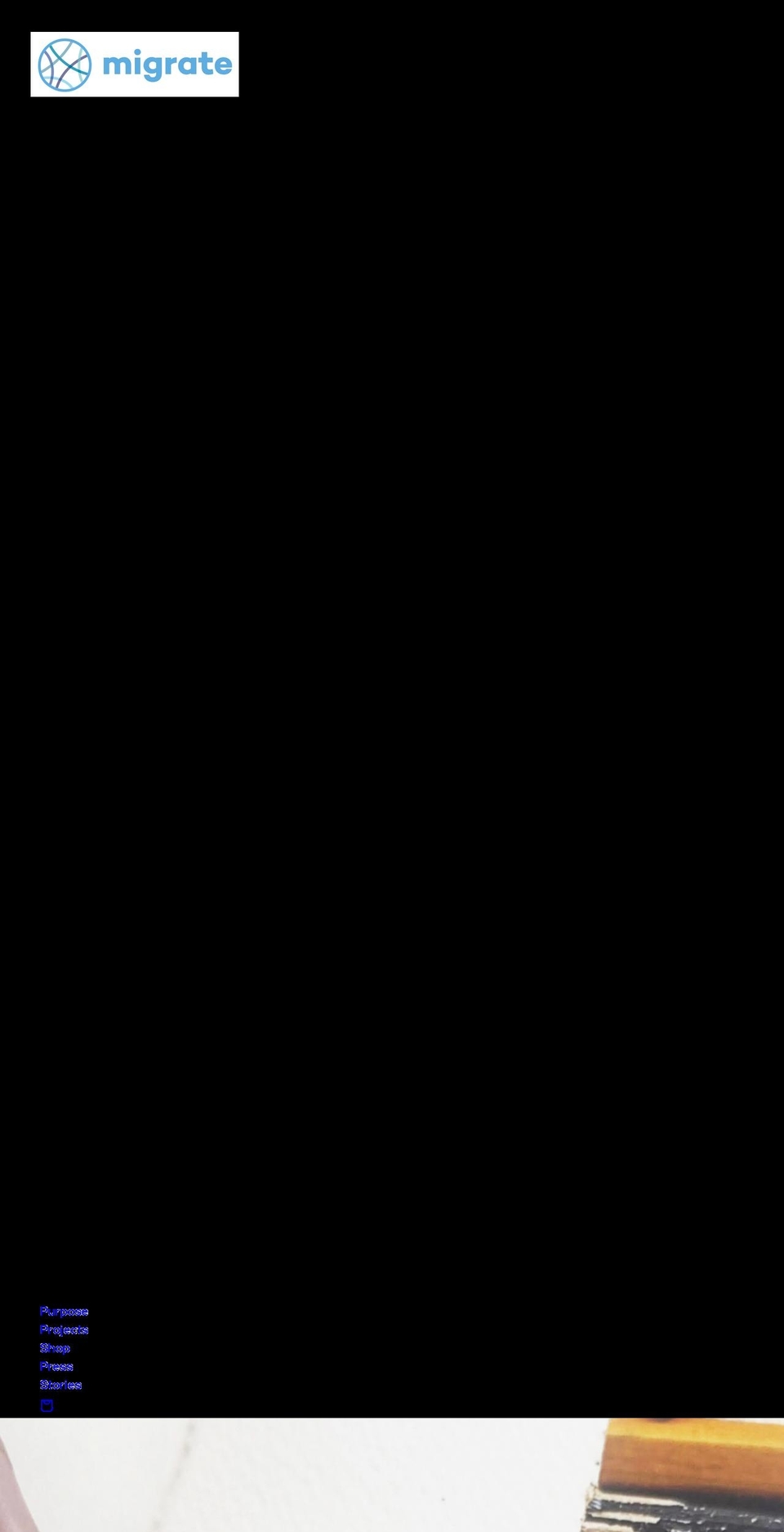 migrateart.com shopify website screenshot