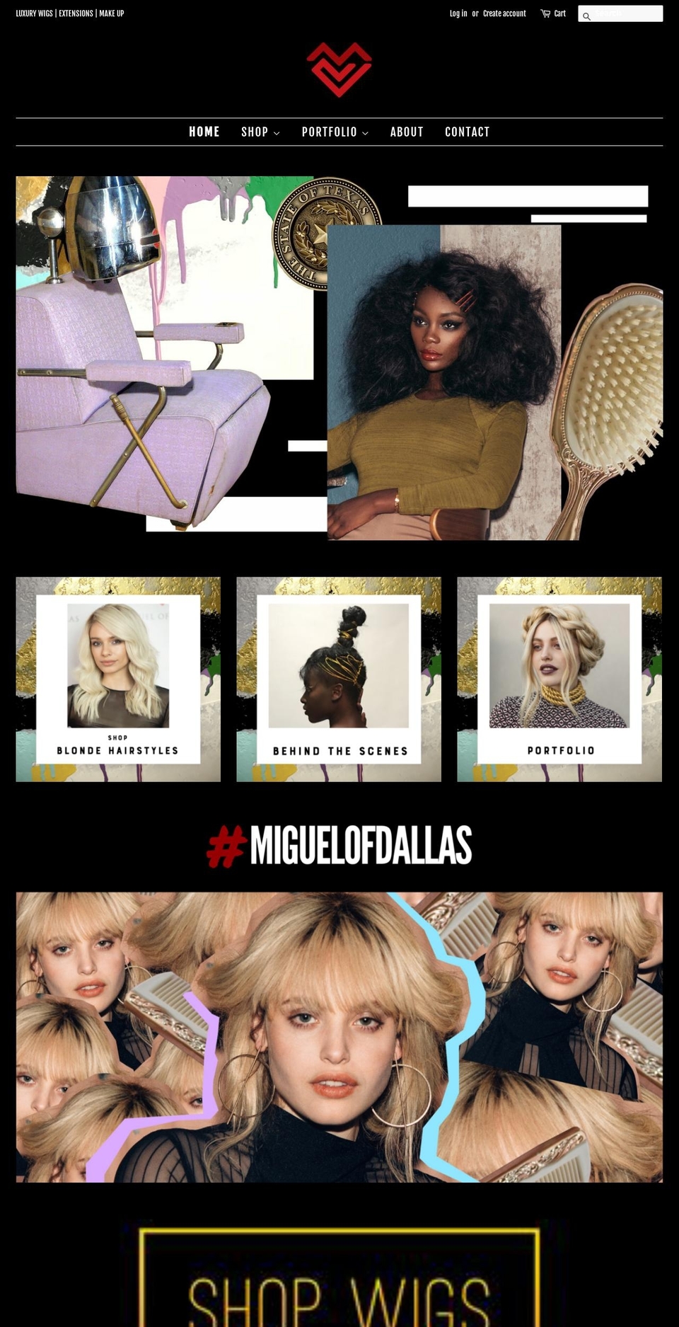 miguelofdallas.com shopify website screenshot